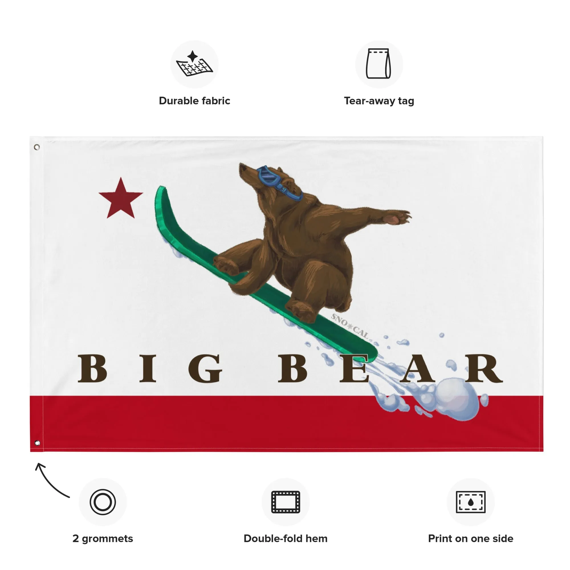 Big Bear CA Snowboard Flag