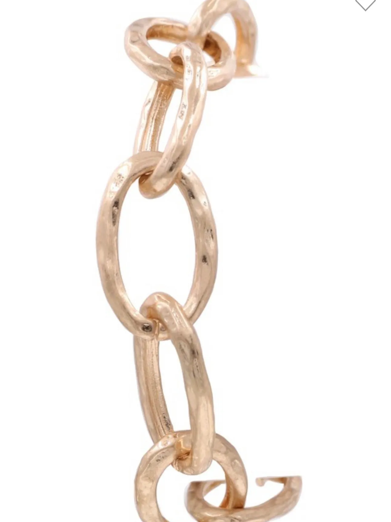 Big Link Bracelet: Worn Gold