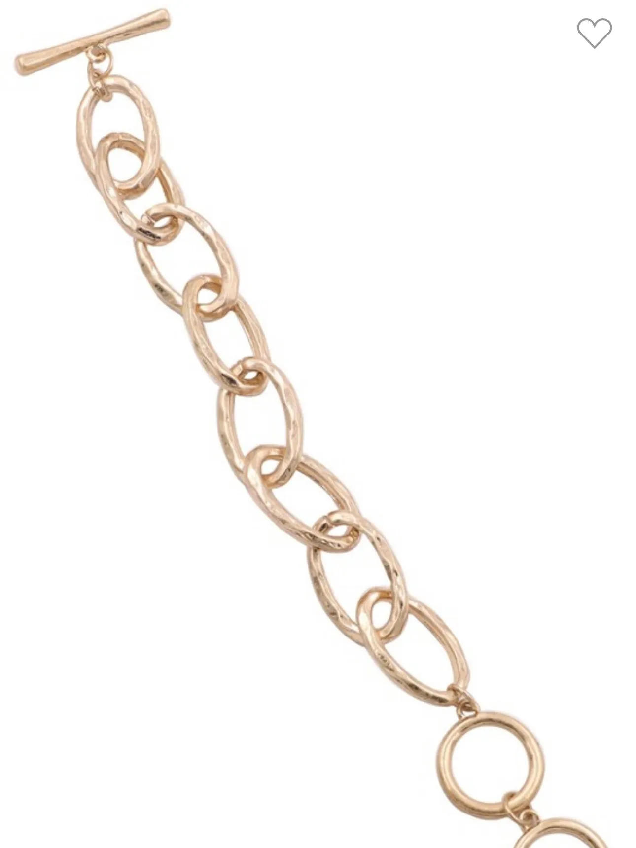 Big Link Bracelet: Worn Gold
