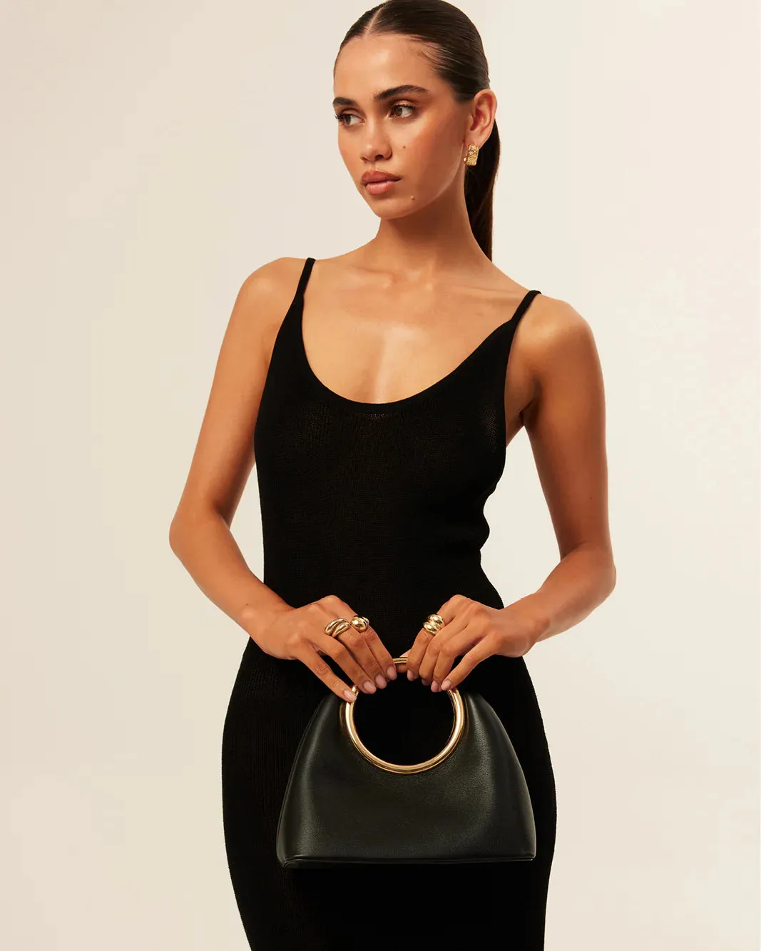 'BILLINI' MONROE HANDLE BAG - BLACK