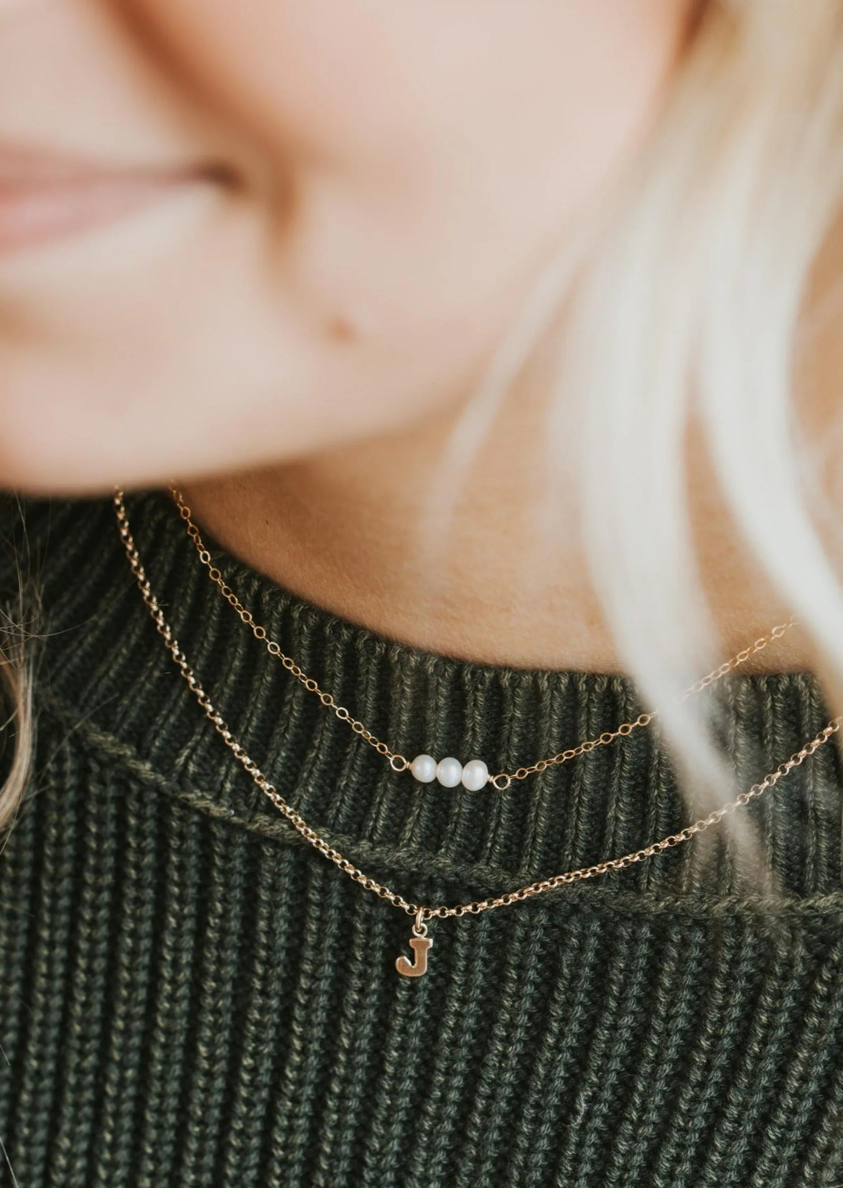 Birdie Initial Necklace