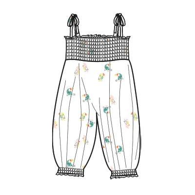Birds of a Feather Long Romper