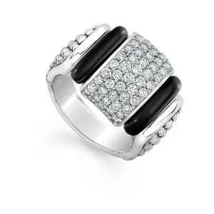 Black Caviar Black Ceramic Caviar Diamond Statement Ring