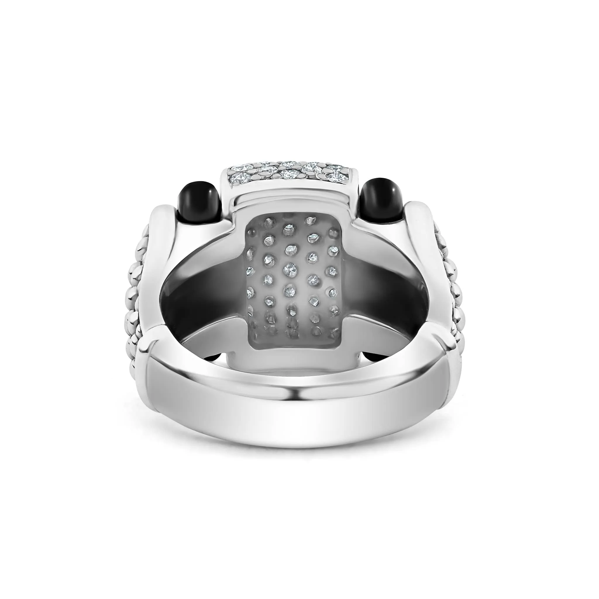 Black Caviar Black Ceramic Caviar Diamond Statement Ring