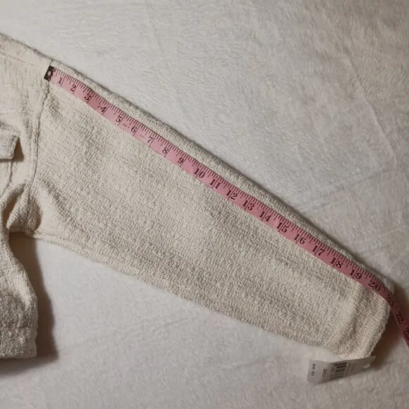 Blank NYC Oversized Crop Jacket, NWT, Vanilla Cream, Snap Front, Size Small