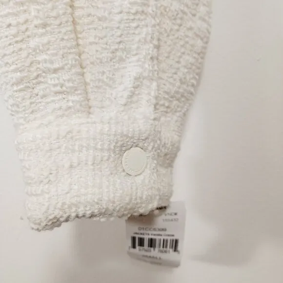 Blank NYC Oversized Crop Jacket, NWT, Vanilla Cream, Snap Front, Size Small