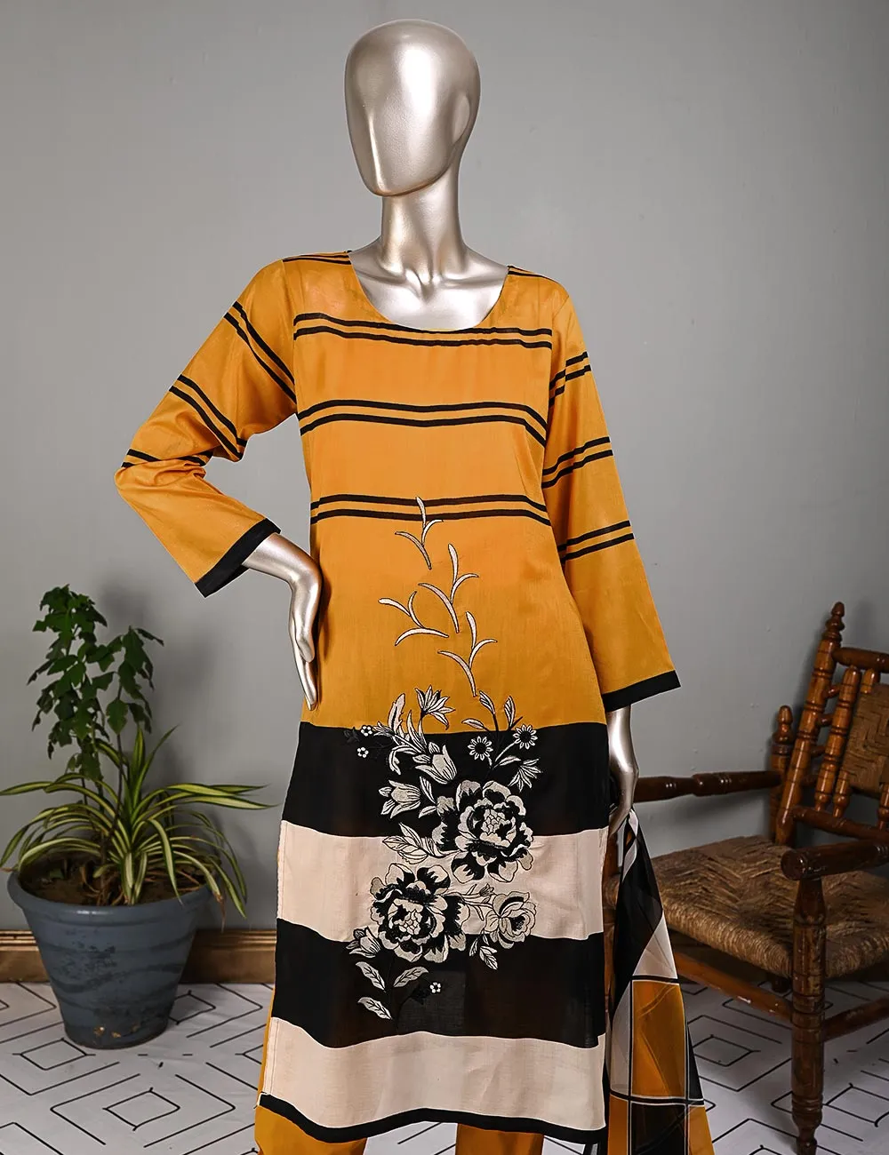 BLC-07 - Orchid | Un-Stitched Embroidered Lawn Dress