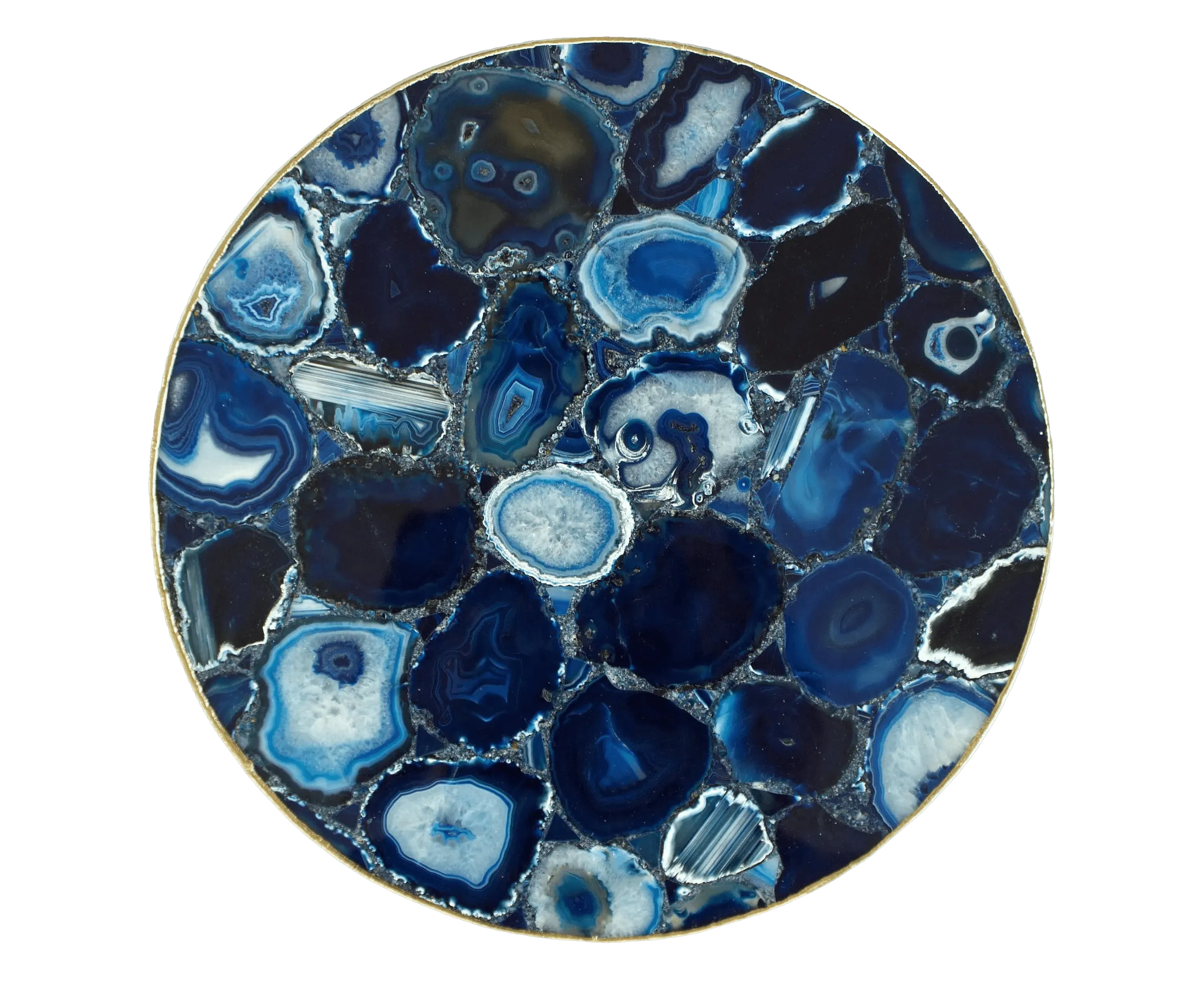 Blue Agate Countertop Lazy Susan Centerpiece