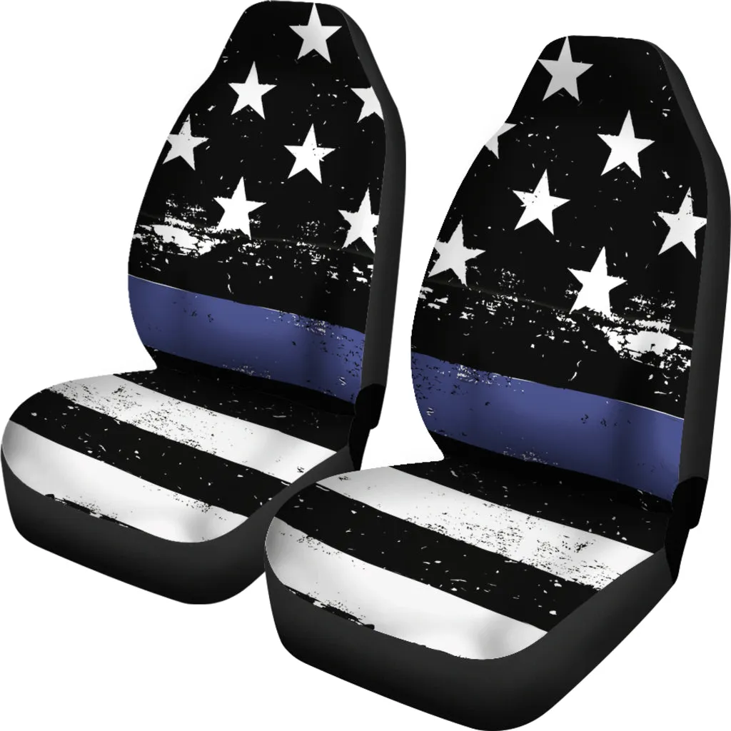 Blue Lives Matter Car Seat Covers (Set of 2)