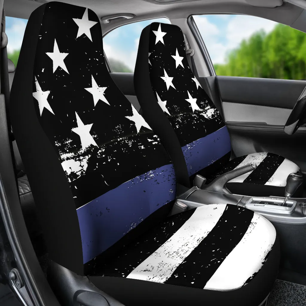 Blue Lives Matter Car Seat Covers (Set of 2)