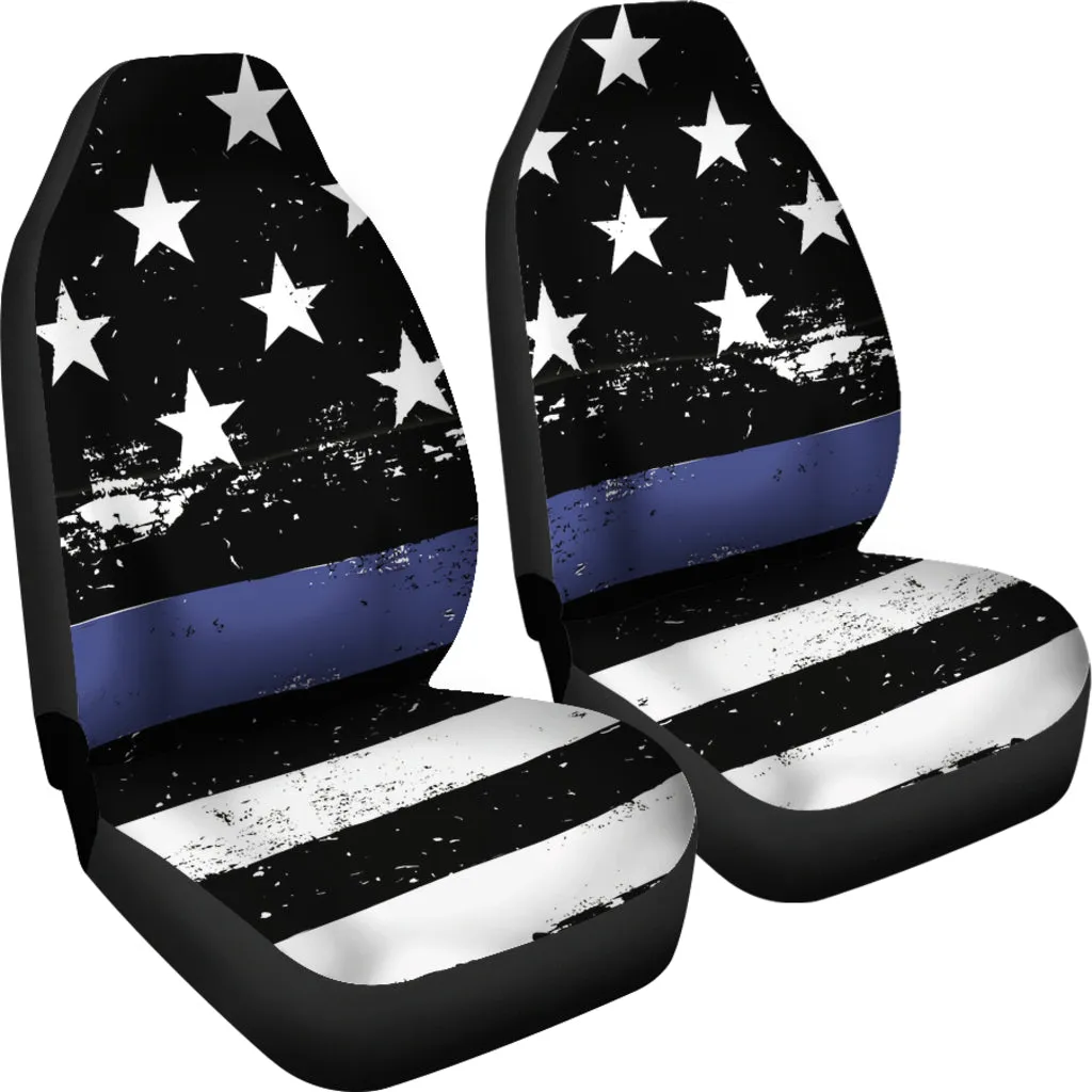 Blue Lives Matter Car Seat Covers (Set of 2)