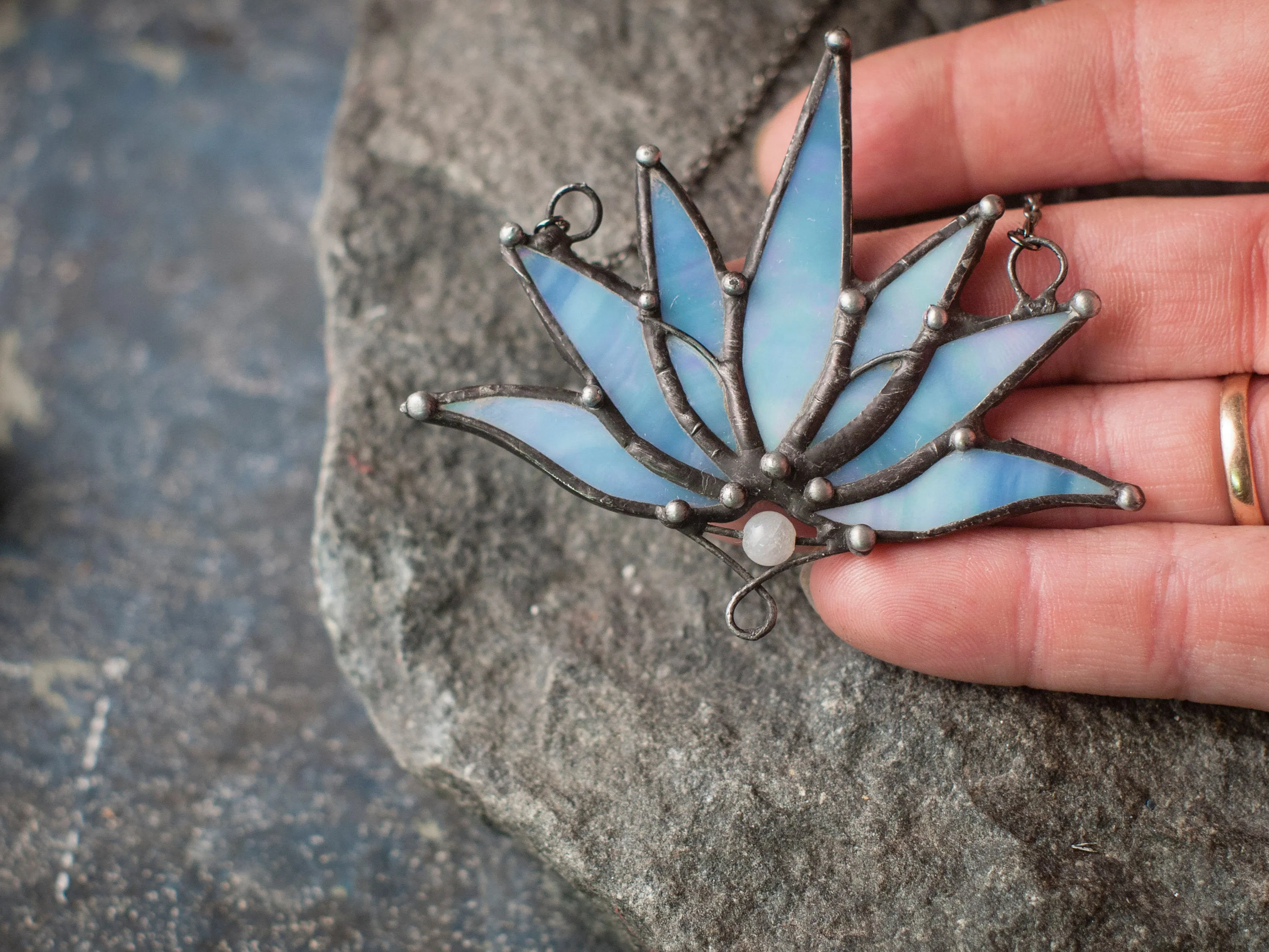 Blue Lotus Necklace