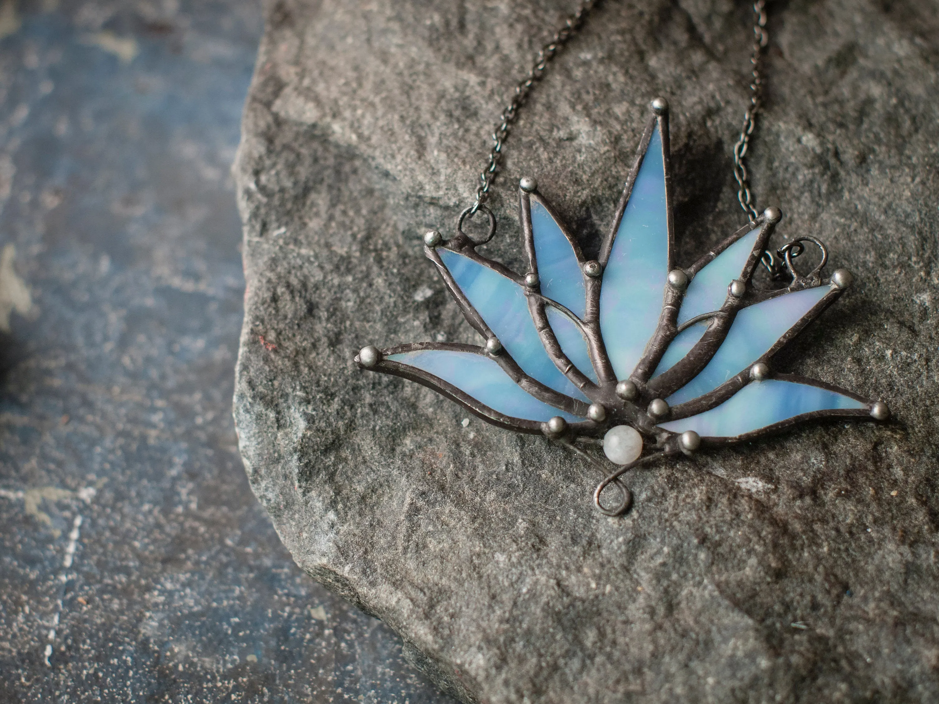 Blue Lotus Necklace