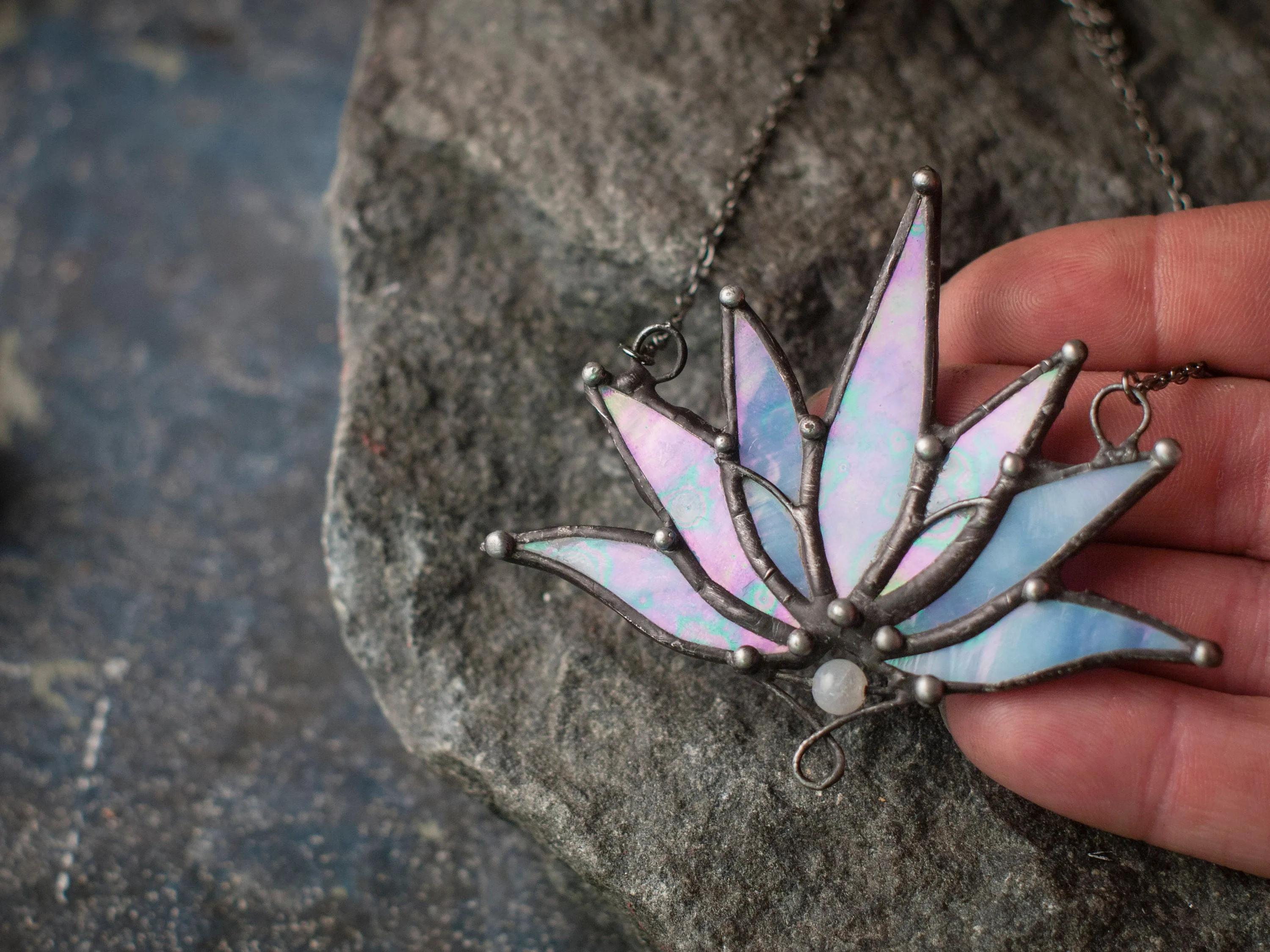 Blue Lotus Necklace