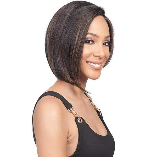 Bobbi Boss 100% Human Hair Sleek Bob Lace Front Wig - MHLF402 HH NADINE SHORT