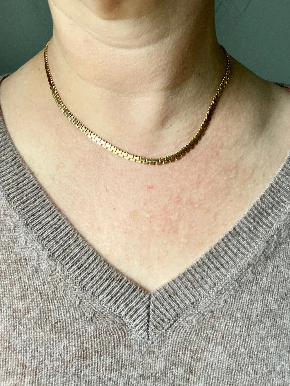 BREATHTAKING gold link necklace - solid 18k gold - Italian vintage