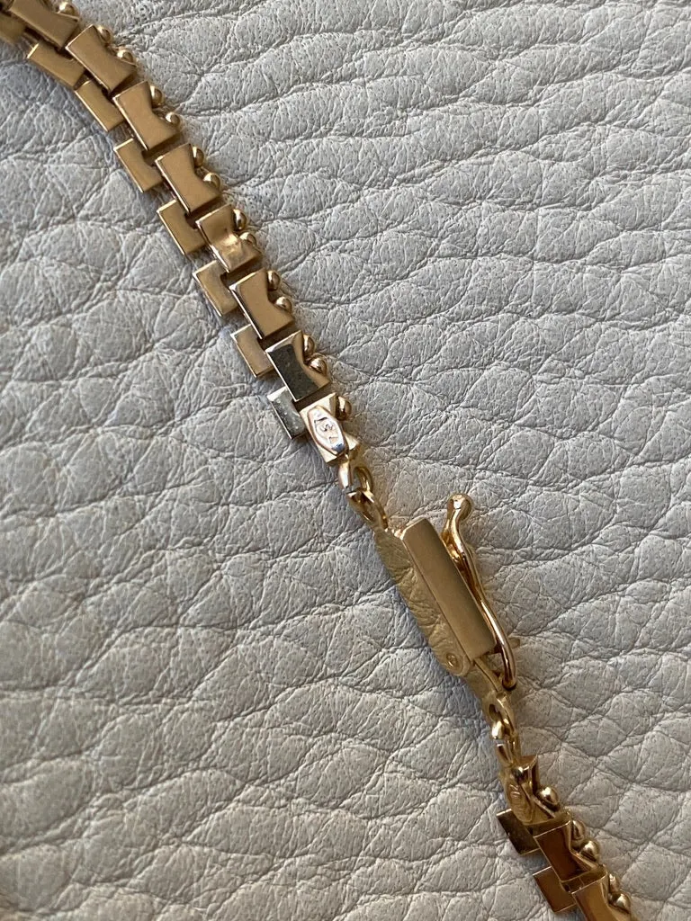 BREATHTAKING gold link necklace - solid 18k gold - Italian vintage