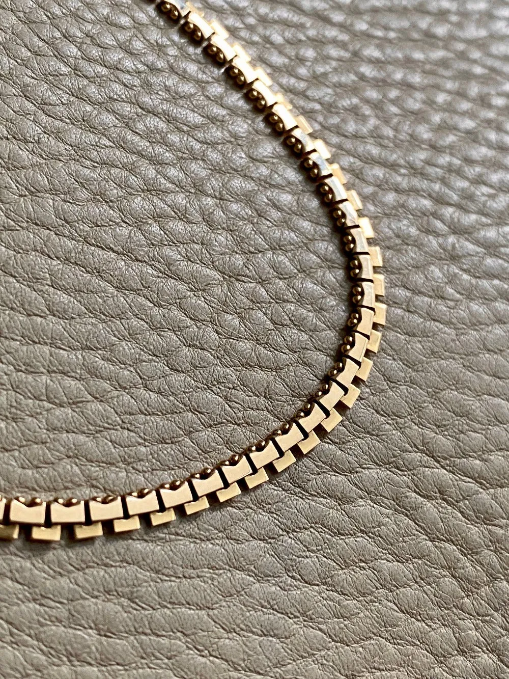 BREATHTAKING gold link necklace - solid 18k gold - Italian vintage