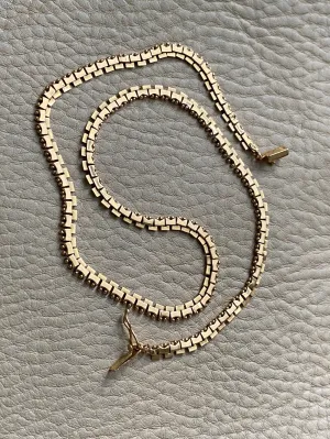 BREATHTAKING gold link necklace - solid 18k gold - Italian vintage