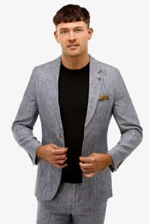 Brooksfield | Subtle Stripe Linen Blazer