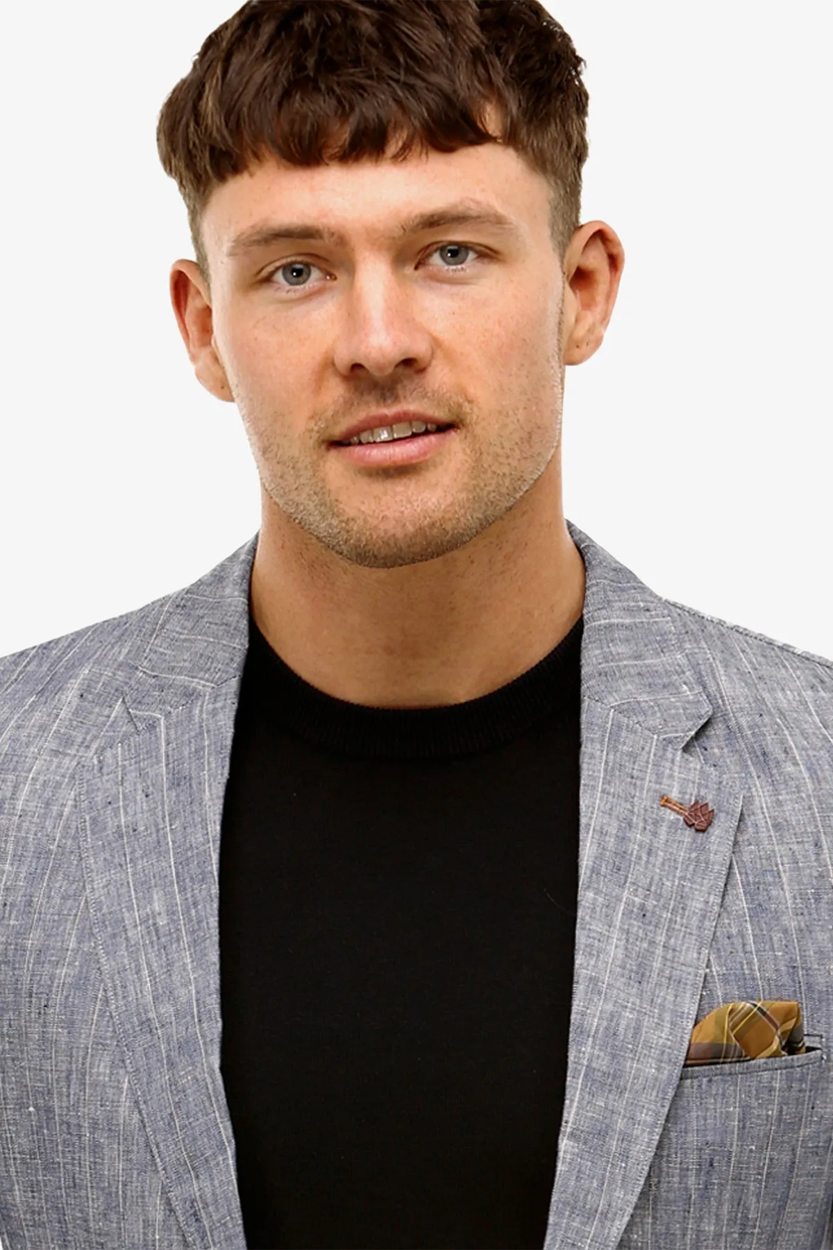 Brooksfield | Subtle Stripe Linen Blazer