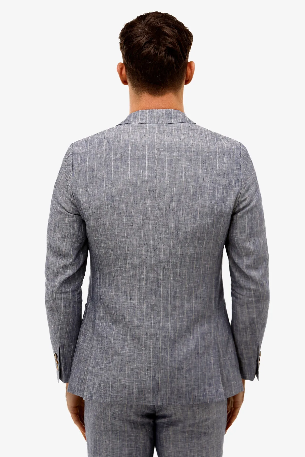 Brooksfield | Subtle Stripe Linen Blazer