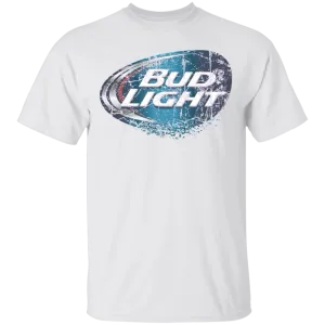 Bud Light Beer T-Shirt Custom Designed Worn Label Pattern