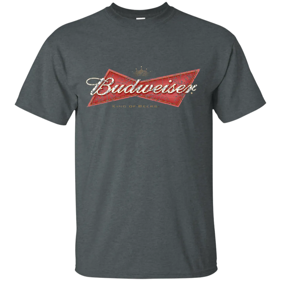 Budweiser Beer T-Shirt Color Custom Designed Worn Pattern Label