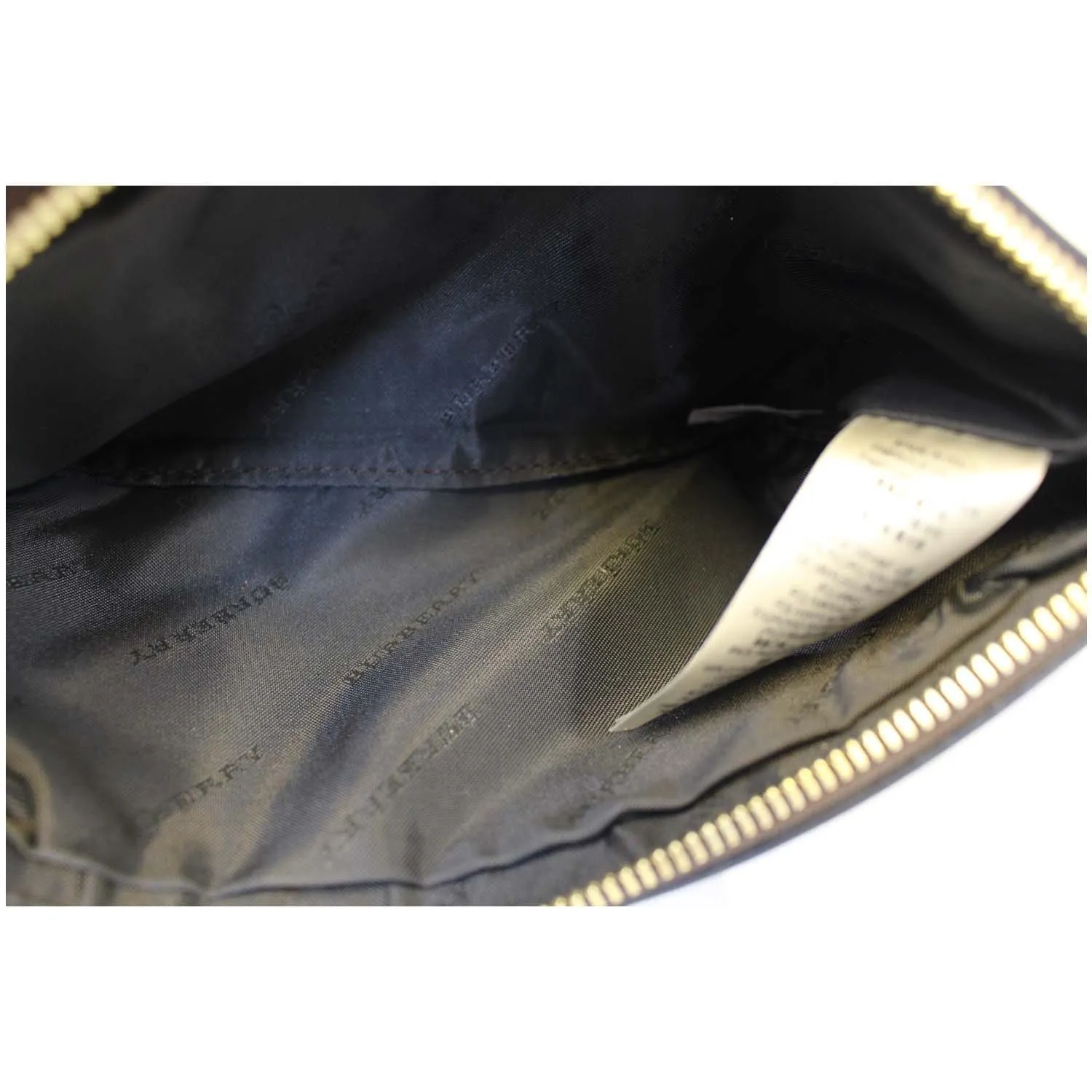 BURBERRY Haymarket Check Adeline Foldover Clutch Brown