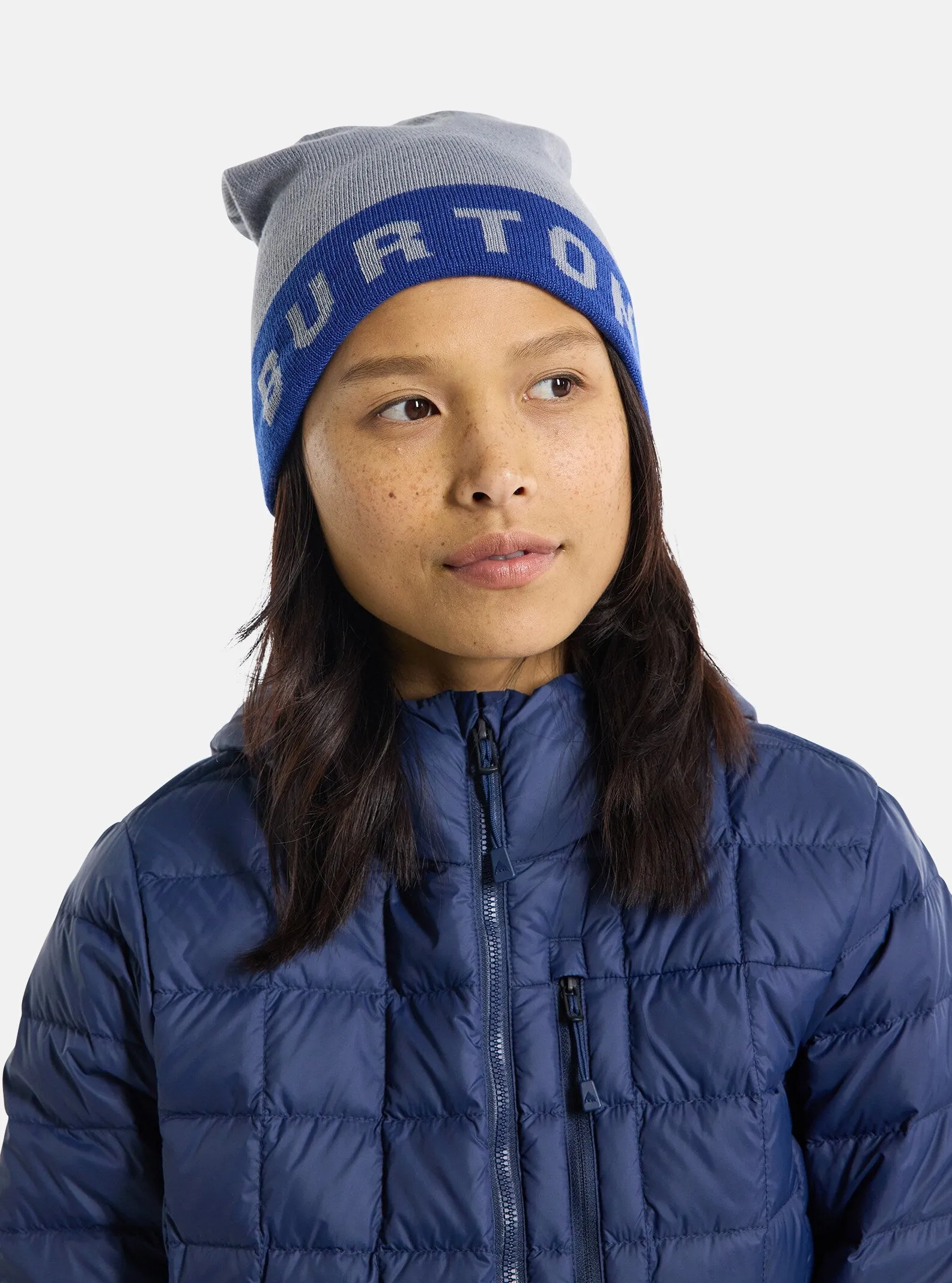 Burton Recycled Billboard Reversible Beanie - Jake Blue / Silver Sconce