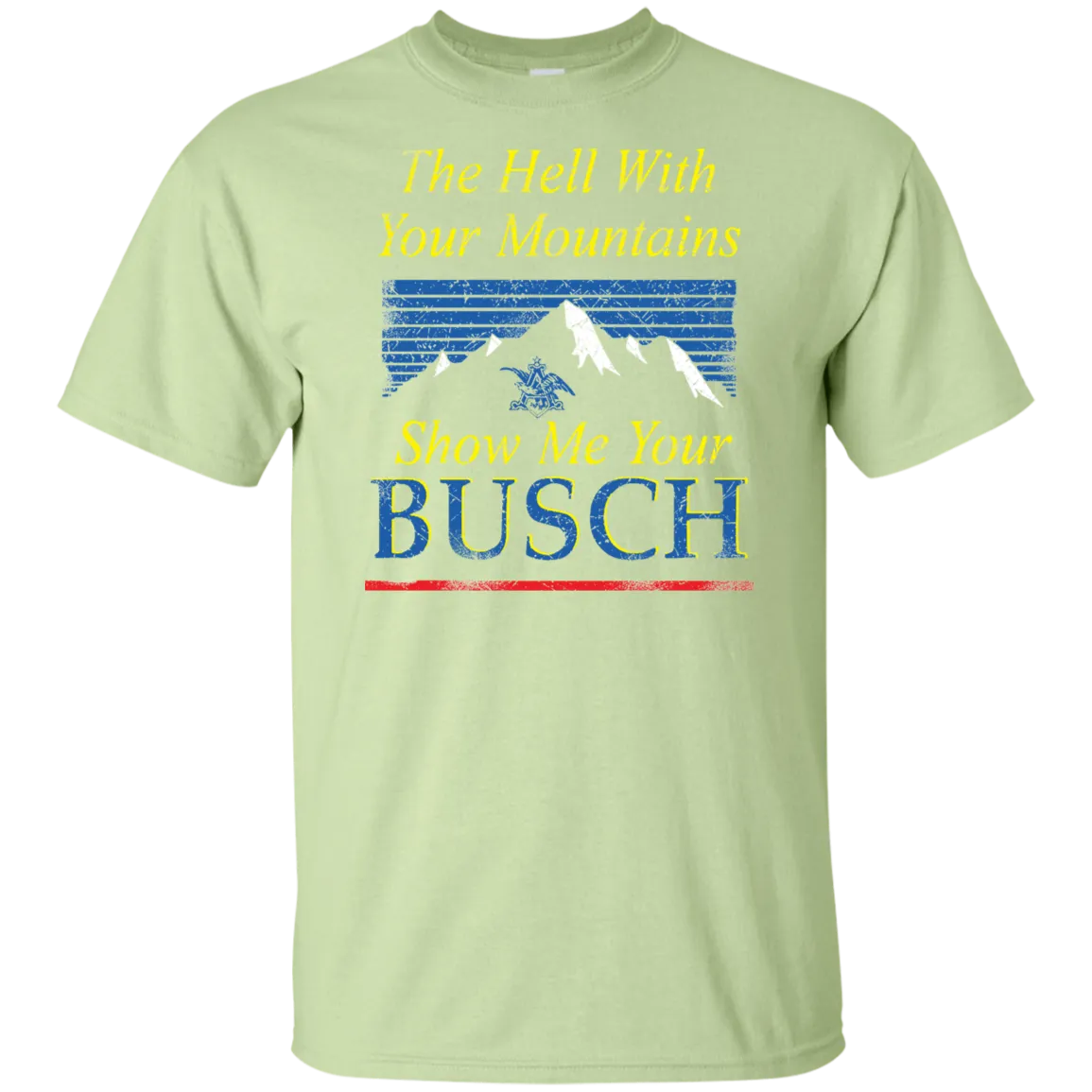 Busch Beer T-Shirt Custom Designed Color Worn Label Pattern