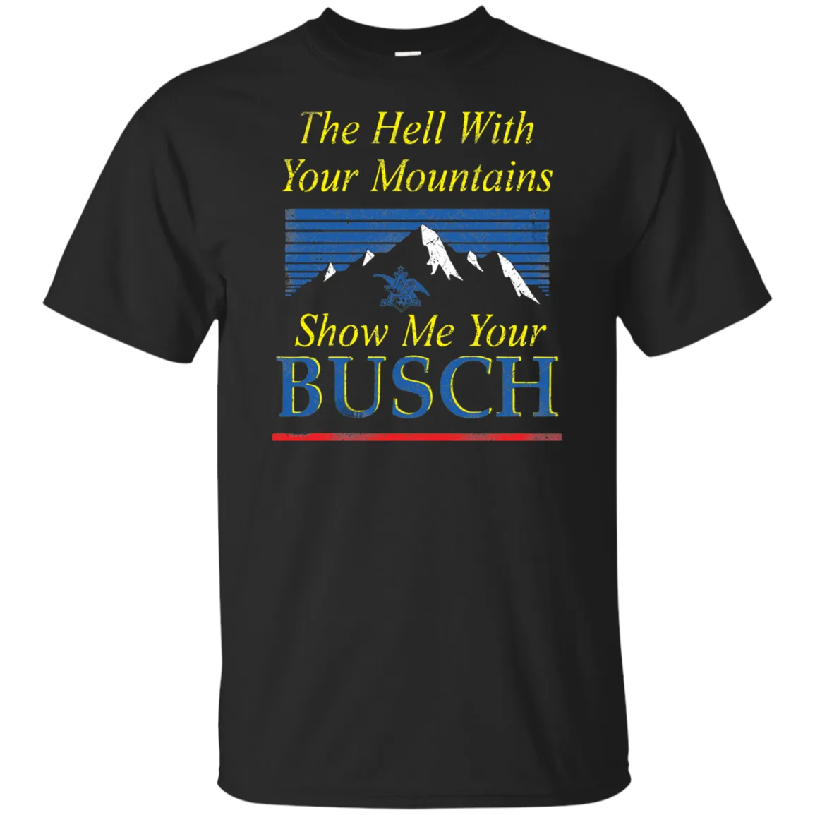 Busch Beer T-Shirt Custom Designed Color Worn Label Pattern