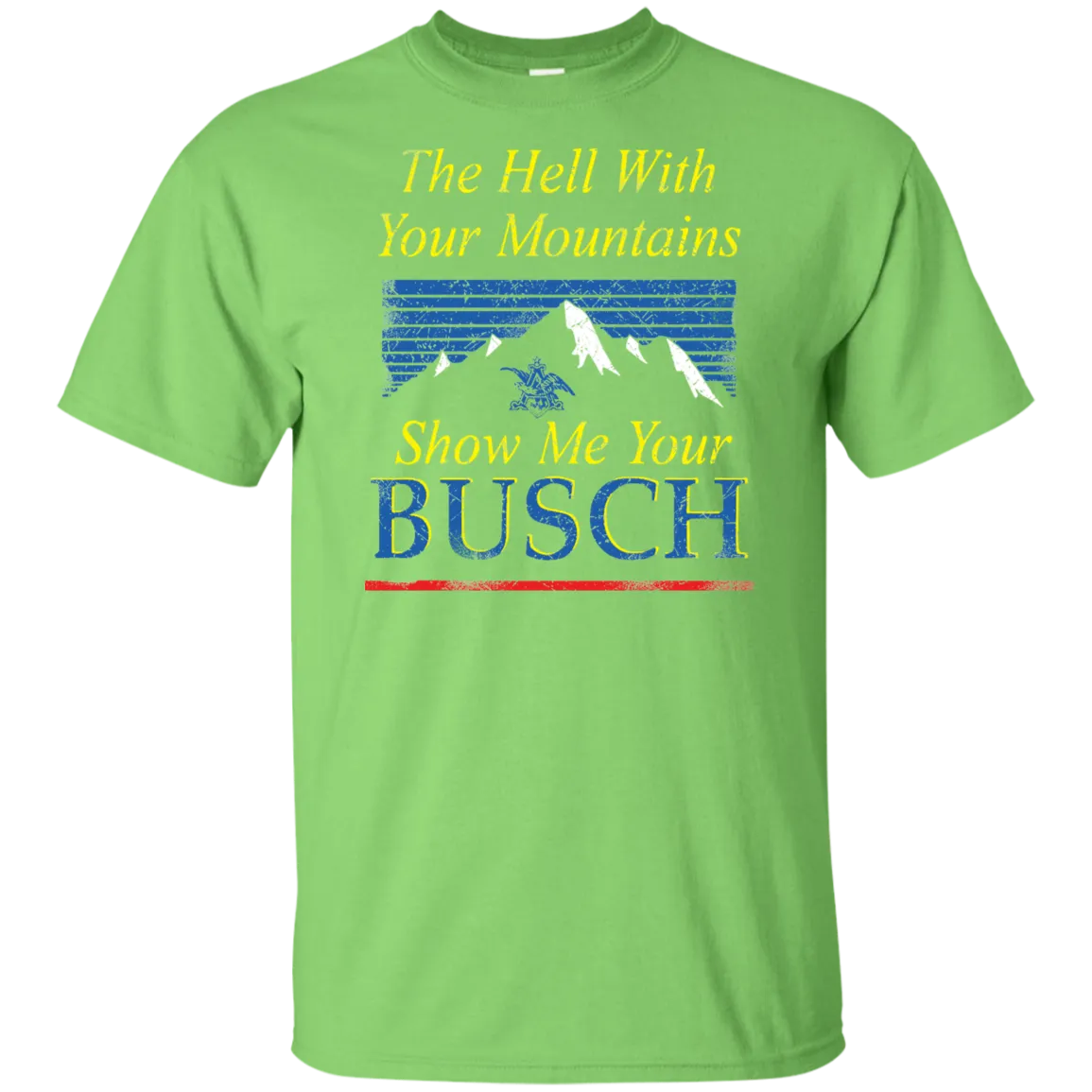 Busch Beer T-Shirt Custom Designed Color Worn Label Pattern