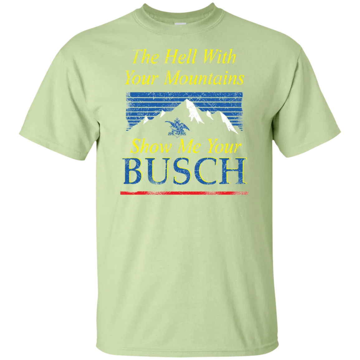 Busch Beer T-Shirt Custom Designed Color Worn Label Pattern