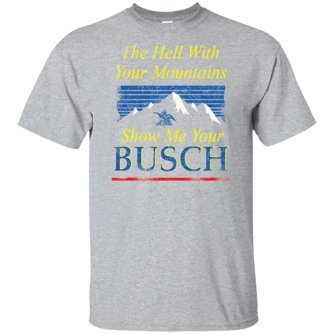 Busch Beer T-Shirt Custom Designed Color Worn Label Pattern