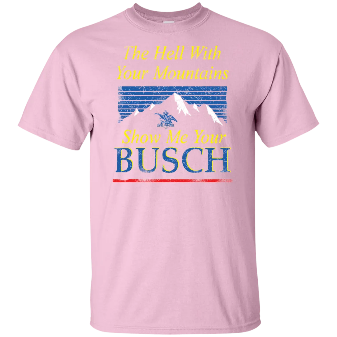 Busch Beer T-Shirt Custom Designed Color Worn Label Pattern