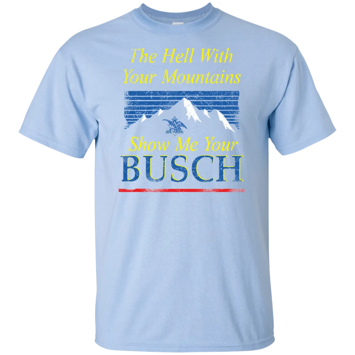 Busch Beer T-Shirt Custom Designed Color Worn Label Pattern