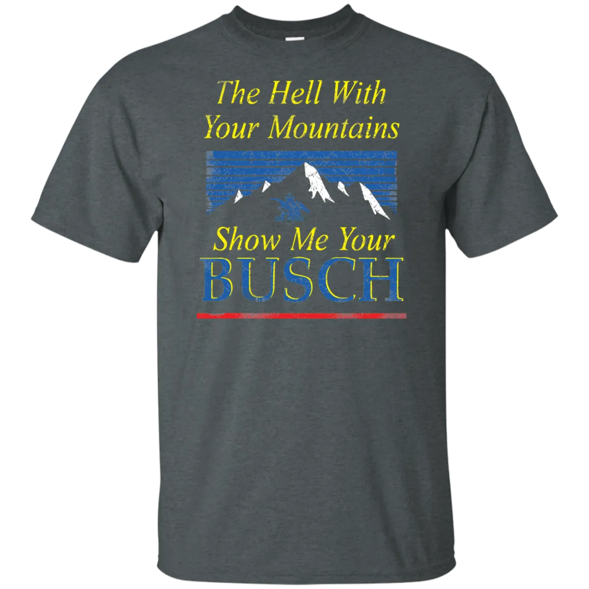 Busch Beer T-Shirt Custom Designed Color Worn Label Pattern