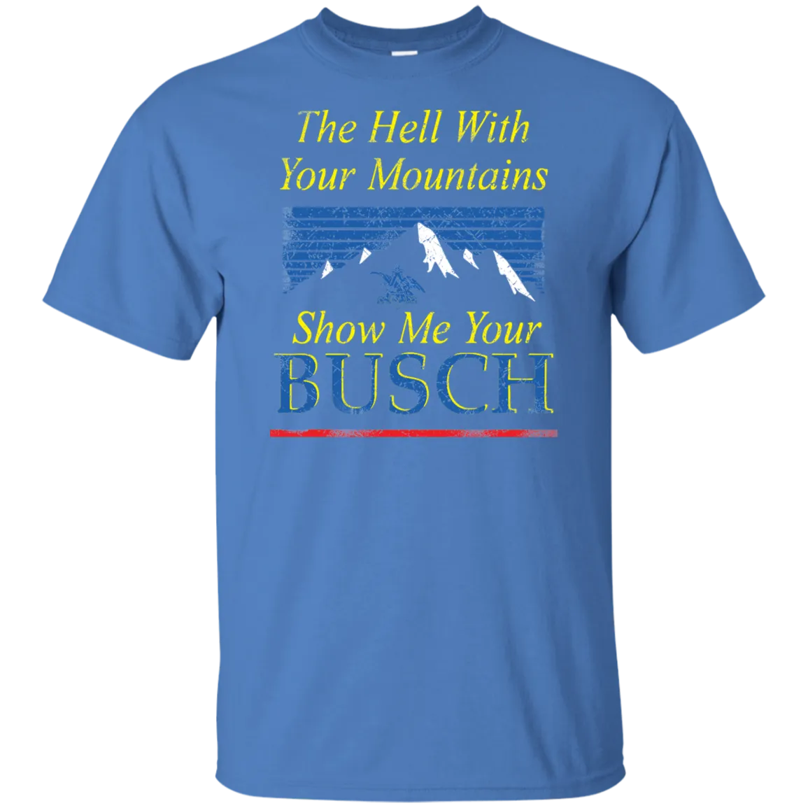 Busch Beer T-Shirt Custom Designed Color Worn Label Pattern
