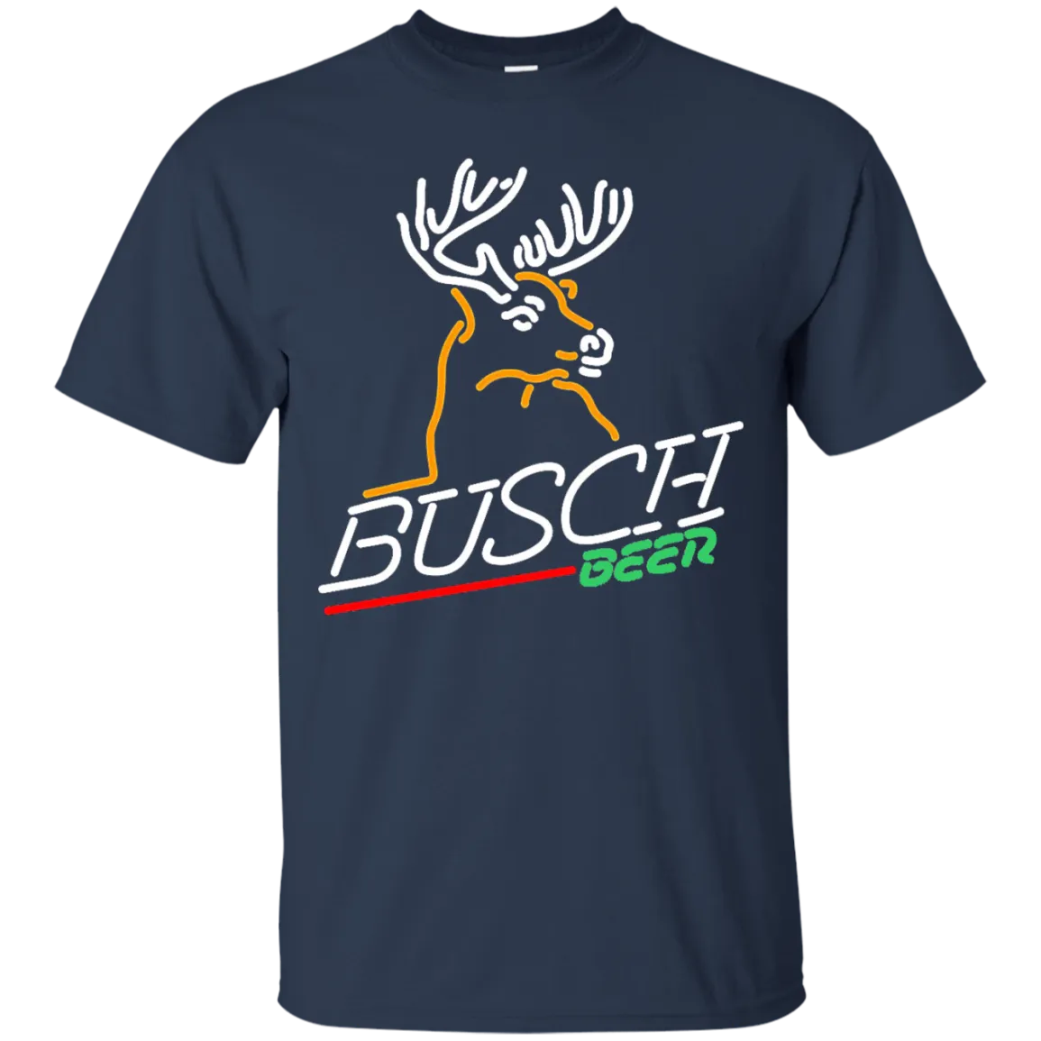 Busch Beer T-Shirt Custom Designed Graphic Deer Pattern