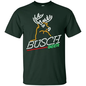 Busch Beer T-Shirt Custom Designed Graphic Deer Pattern