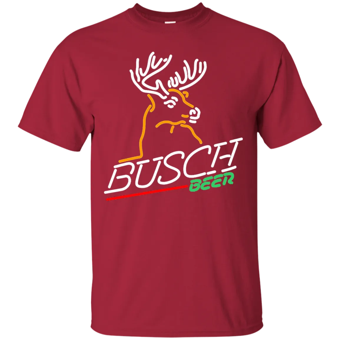 Busch Beer T-Shirt Custom Designed Graphic Deer Pattern