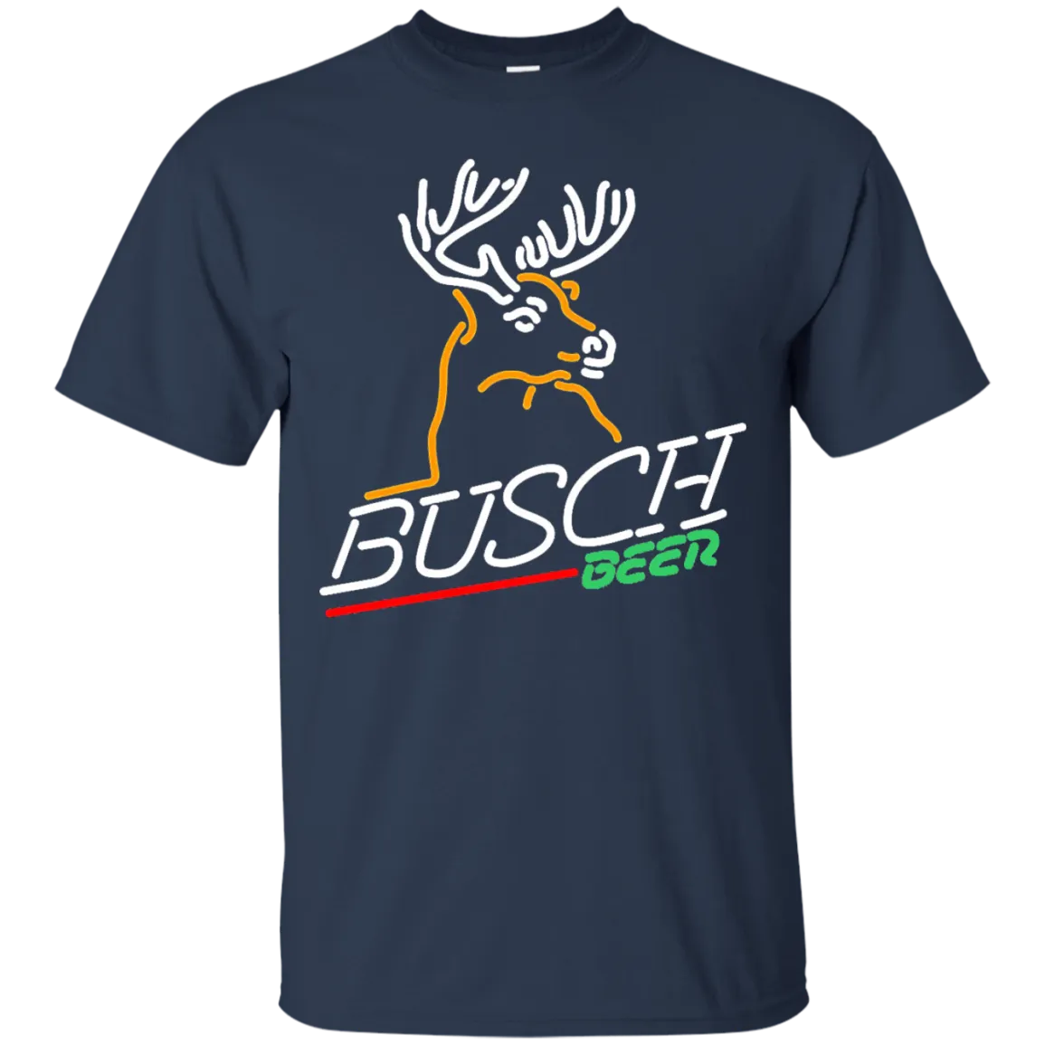 Busch Beer T-Shirt Custom Designed Graphic Deer Pattern