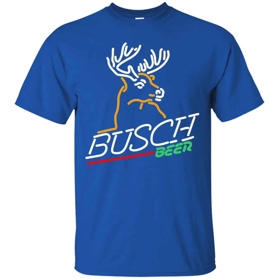Busch Beer T-Shirt Custom Designed Graphic Deer Pattern