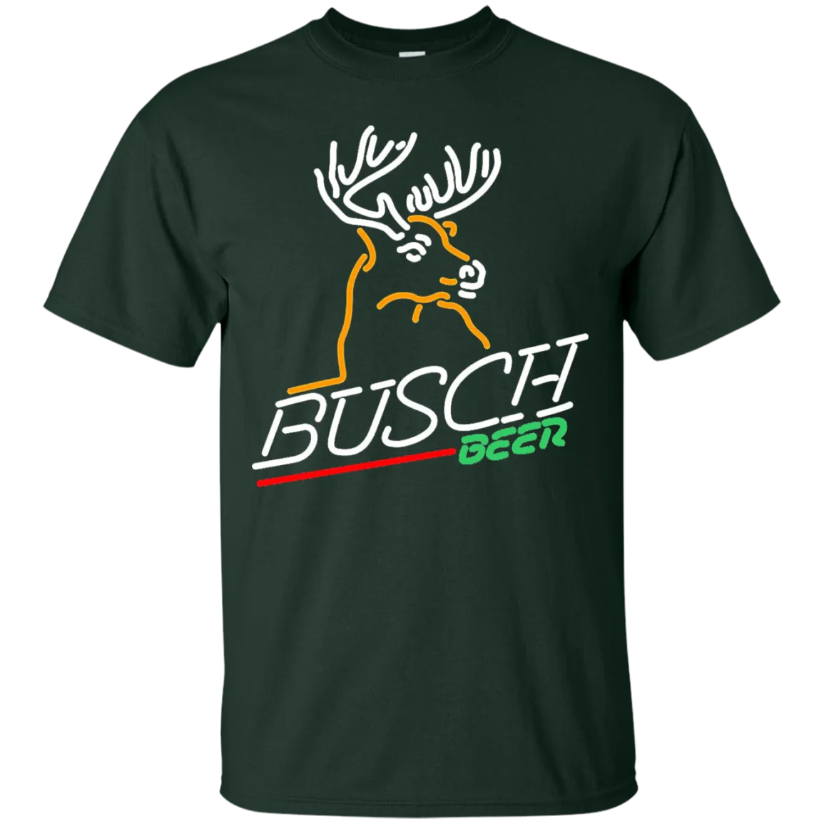 Busch Beer T-Shirt Custom Designed Graphic Deer Pattern