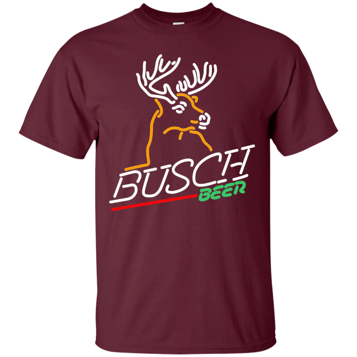 Busch Beer T-Shirt Custom Designed Graphic Deer Pattern
