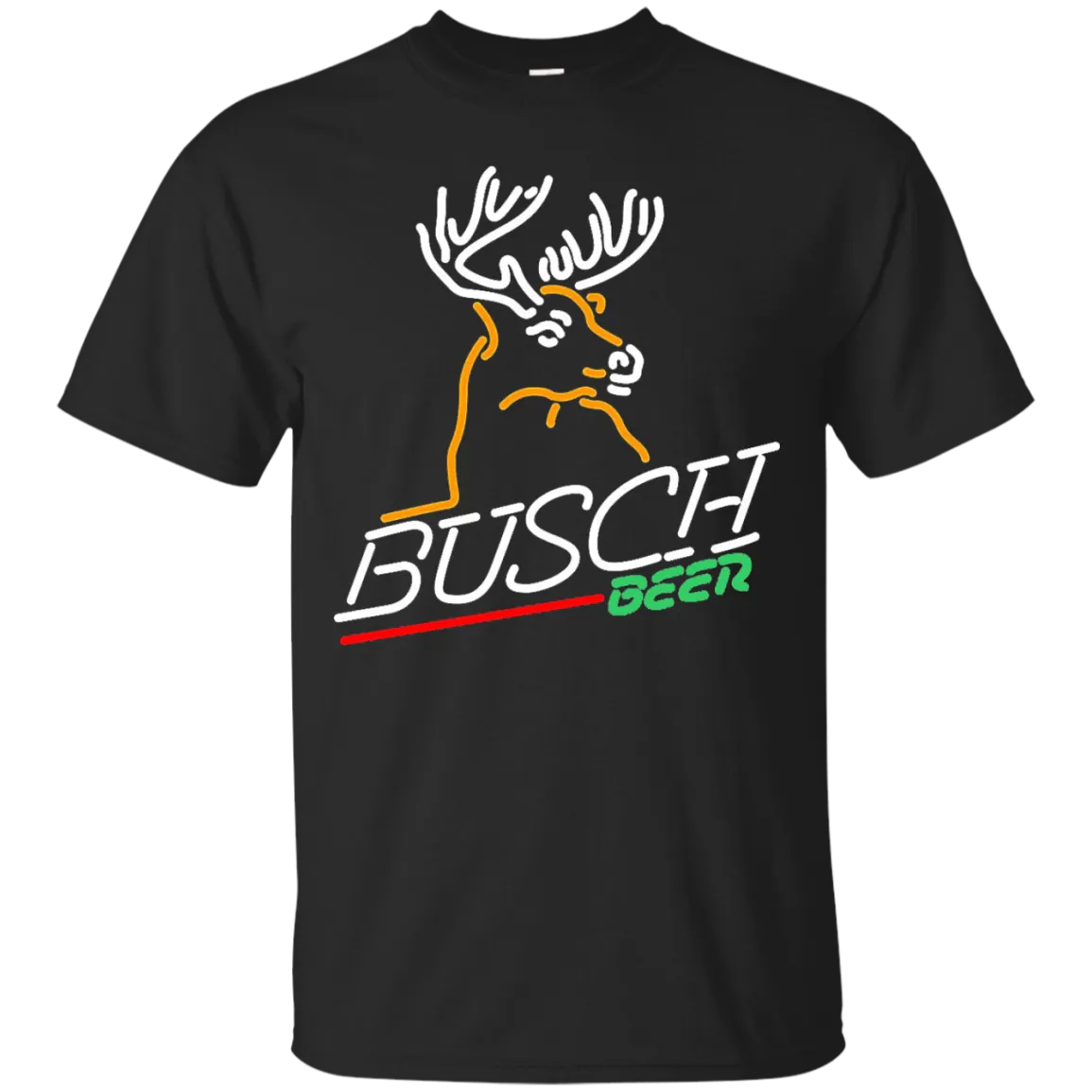 Busch Beer T-Shirt Custom Designed Graphic Deer Pattern
