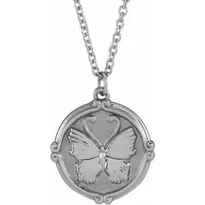 Butterfly Medallion 16-18" Necklace 87480