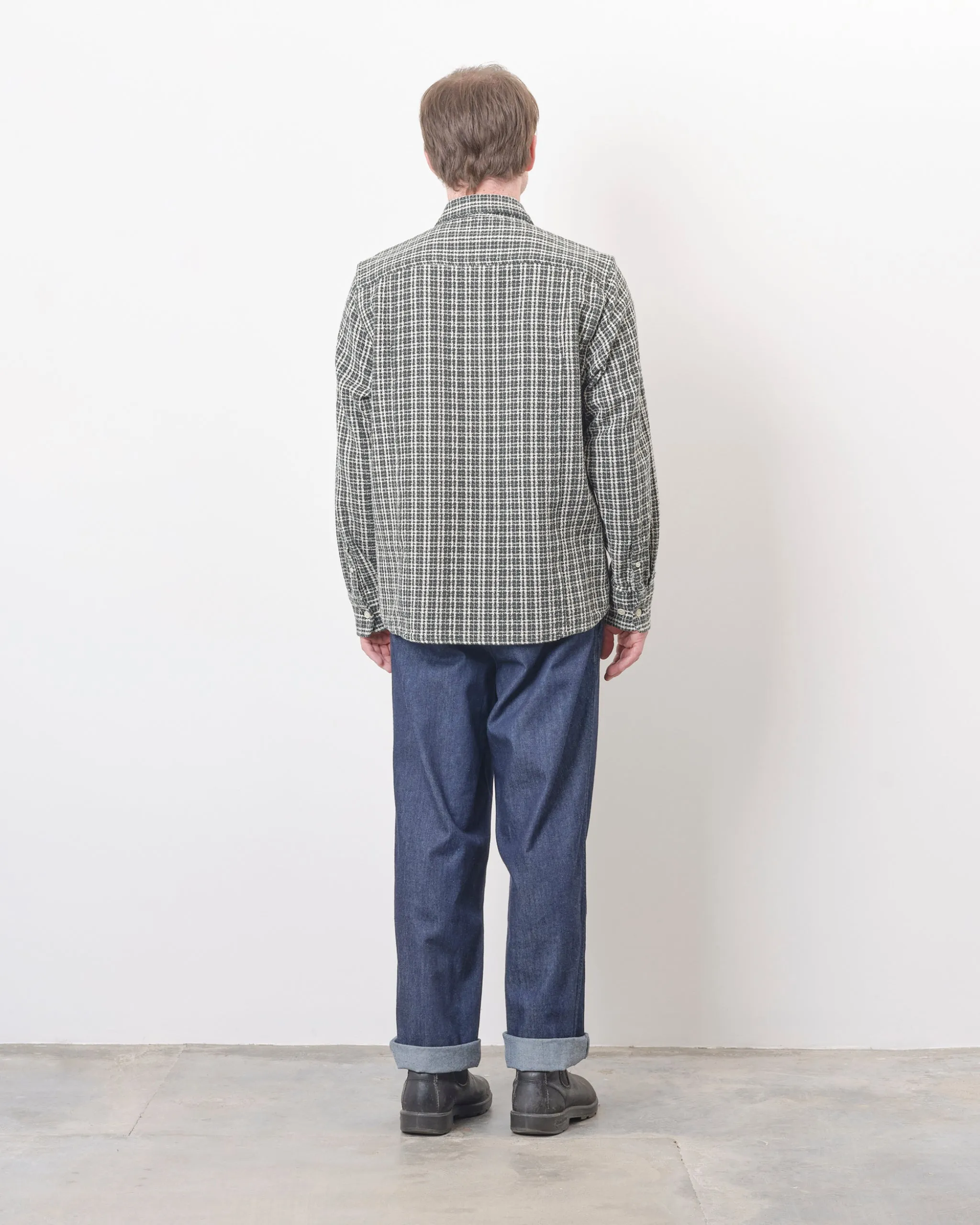 Button Down in Green Snow Check