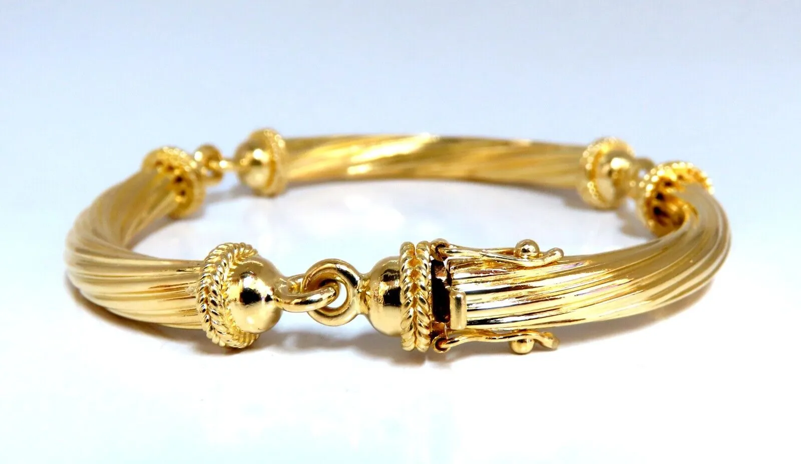 Byzantine Style Three Arched Bracelet 18kt 24.8 Grams 7 inch